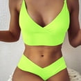 thumbnail image 2 of asdoklhq Bikinis for Women Two Piece, Bikini Set Swimsuit Two Piece Filled Soild Swimwear Beachwear, 2 of 6