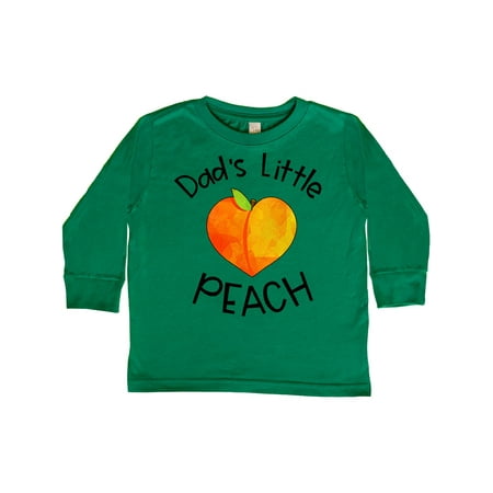 

Inktastic Dad s Little Peach Cute Peach Heart Gift Toddler Boy or Toddler Girl Long Sleeve T-Shirt