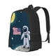 thumbnail image 1 of Balery Astronaut With USA Flag Mochila para hombre y mujer - Tela Oxford 600D resistente - Gran capacidad, resistente al agua, ideal para la escuela, viajes y senderismo, 1 of 6