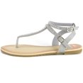 thumbnail image 2 of Alpine Swiss Womens Rhinestone T-Strap Sandals Ankle Strap Flat Summer Shoes, 2 of 6