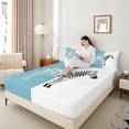 thumbnail image 4 of Homewish Female Men Wildlife Zebra Twin Sheet Sets 3pcs,Jungle Animal Stripes Twin Fitted Sheet Microfiber,Vintage Aesthetic Breathable Flat Sheet,Luxury Bedroom Decor, 4 of 7
