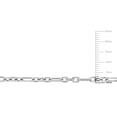 thumbnail image 2 of Everly Women's 3mm Fancy-Cut Sterling Silver Figaro Rolo Chain Bracelet, 2 of 8