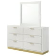 thumbnail image 4 of Caraway 6-drawer Dresser with Mirror White, 4 of 12