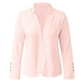 thumbnail image 5 of BRDFRL Blazers for Women Business Casual Open Front Office Work Lightweight Suit Jackets Summer Fall Cardigan Light pink M, 5 of 6