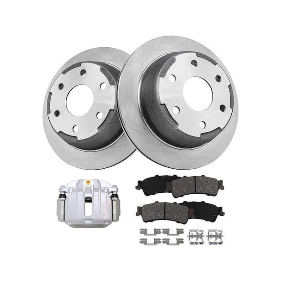 Rear Brake Pad Rotor and Caliper Set - Compatible with 2000 - 2001 Chevy Tahoe