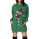thumbnail image 1 of Sudadera con capucha de mujer con estampado navideño de longitud media Sudadera con capucha FleinngHoz JD710495492, 1 of 2