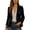 Black-L, variant on Ladies Faux Suedes Notch Lapel Blazers Jackets Single Breasted Fitted Business Casual Coat