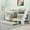 White, variant on Euroco Full over Full Bunk Bed with Trundle and Storage Shelves for Kids Teens, Gray