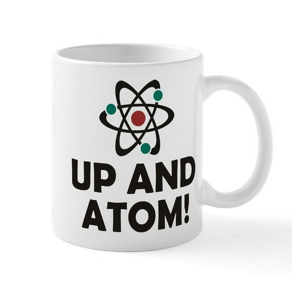 CafePress - Up And Atom Mug - 11 oz Ceramic Mug - Novelty Coffee Tea Cup