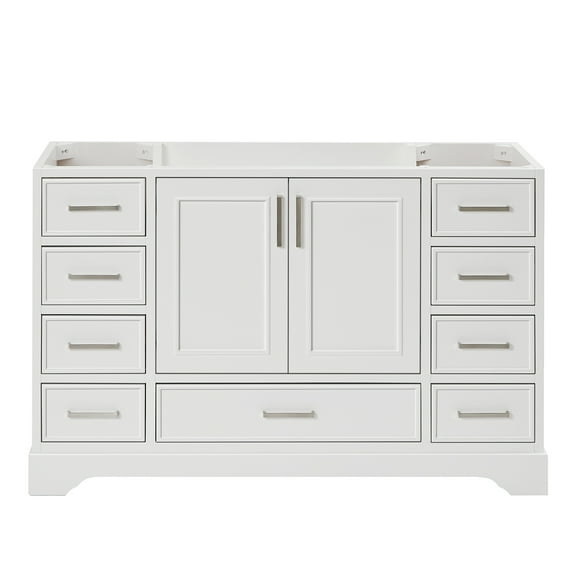 Ariel Stafford 54 Inch Single Sink Base Cabinet In White