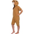 thumbnail image 5 of Short Sleeve Romper Walrus One Piece - Plush Adult Animal Costume Jumpsuit by FUNZIEZ! (Brown, Small), 5 of 7