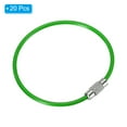 thumbnail image 3 of Uxcell 5.9" Length Wire Keychain Cable, 20 Pack Stainless Steel 2mm Key Ring Loop for Outdoor Hiking Sport, Green, 3 of 6