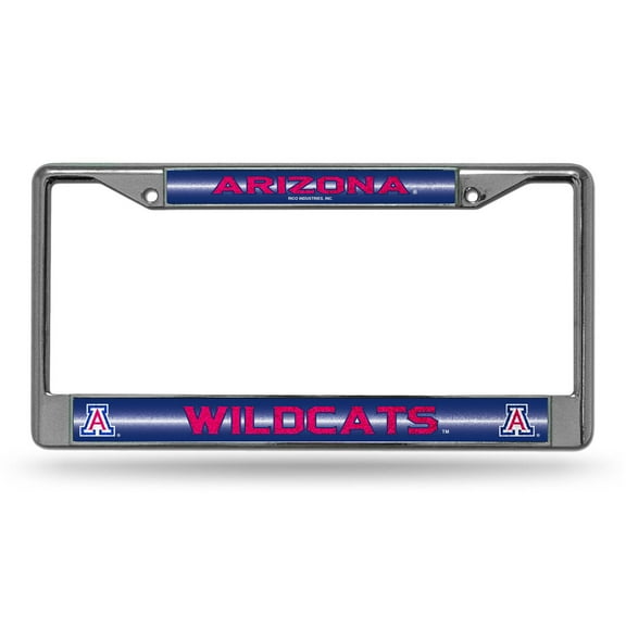 Arizona-Wildcat's Sparkly Glitter Bling Look Chrome License Plate Frame