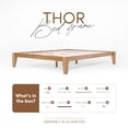 thumbnail image 6 of allforwood Thor Solid Wood Bed Frame - Full Size - Japanese Joinery Bed Frame - Wood Slat Support - No Box Spring Needed - Easy Assembly - Minimalist & Modern Style (Light Brown, Full), 6 of 7