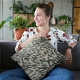 thumbnail image 2 of Plutus Brands Green, Black Bird Feather Animal Luxury Throw Pillow-Size:26" x 26", 2 of 9