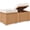 Natural/Ivory, variant on NurtureTail Wicker Ottomans Set of 2, Outdoor Patio Storage Ottoman with Removable Cushion, Multipurpose Footrest Side Table for Backyard, Garden, Deck and Extra Seating - Red/Brown
