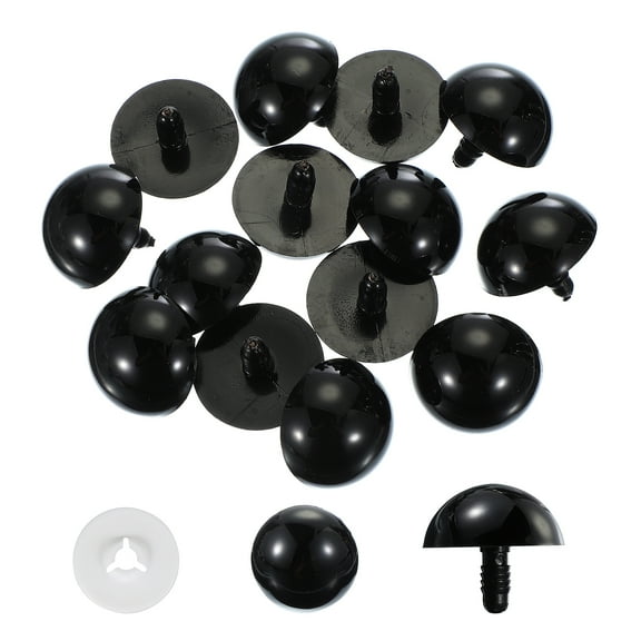 Uxcell 30mm Safety Eyes, 30 Pcs Plastic Craft Eyes with Protective Film, Black