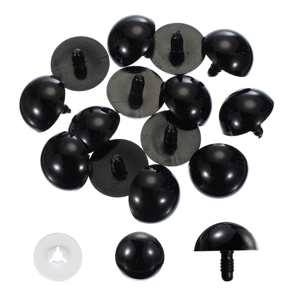 Uxcell 30mm Safety Eyes, 30 Pcs Plastic Craft Eyes with Protective Film, Black