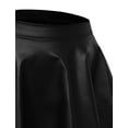 thumbnail image 3 of J. METHOD Women’s Skater Skirt Elastic Waist Casual Mini Flared Swing Pleated Skirts Made in USA NEWSK06 Matte Black L, 3 of 6