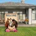 thumbnail image 3 of Amhnf Welcome Horses And Flowers Garden Flag For Home Outdoor Garden Yard Decor 12x18 inch, 3 of 5