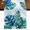 Teal, variant on Table Runners 60 Inches Long Dress Scarves, Grey Black Leaves Farmhouse Kitchen/Dining Table Runner, Small Coffee Tablerunners, Summer Botanical Watercolor Leaf 13x60 Inch