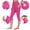 #New-Hot Pink, variant on PFRNLF Capri Leggings for Women Summer Stretch High Waisted Soft Casual Workout Yoga Pants with Pockets