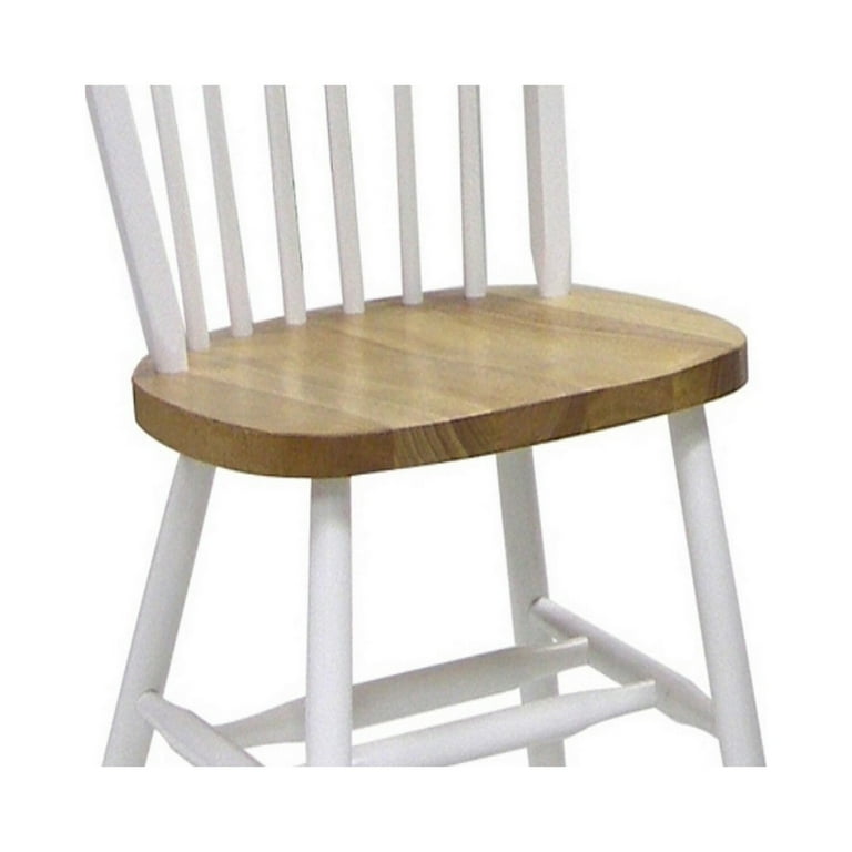 International Concepts Spindleback Windsor Dining Chair in Natural and White Walmart