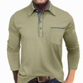 thumbnail image 2 of WAVSUF Men's Knitted Cotton Tee Loose Fit Turn Down Collar Long Sleeve Fall Casual Daily Shirts M, 2 of 7