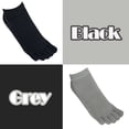 thumbnail image 4 of 2 Pairs Yoga Socks for Women with Grips, Pilates Socks, Barre Socks,Women's Non-Slip Grip Toe Socks (Black /Grey), 4 of 5