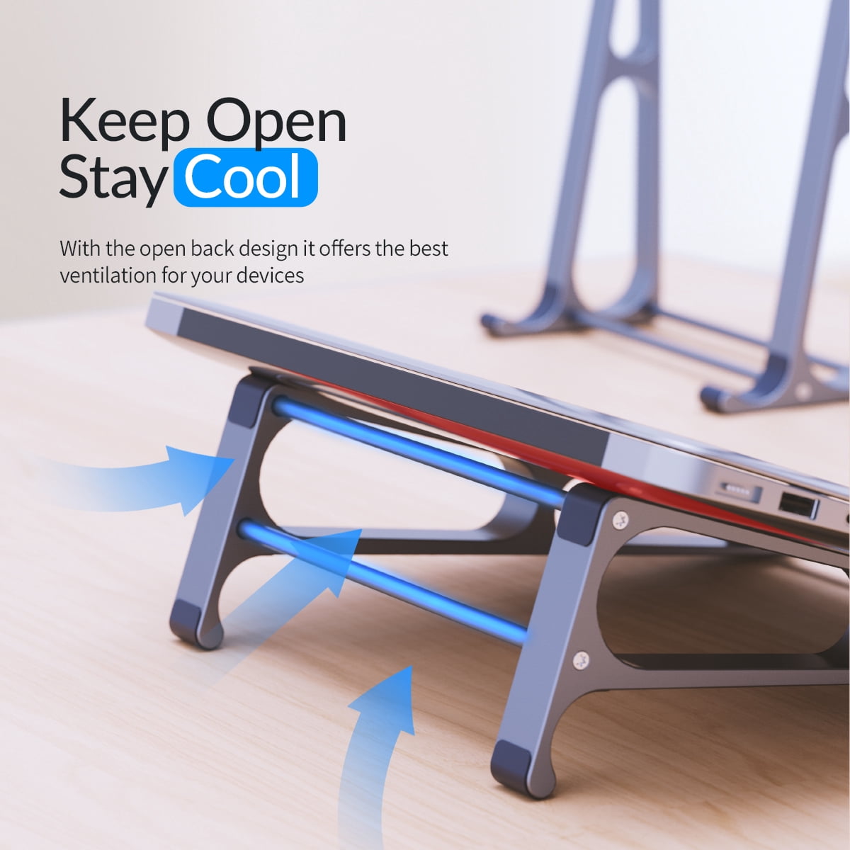 ORICO Ergonomic Desk Laptop Stand for 11-17.4" Laptop Aluminum Stable Computer Riser