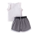 thumbnail image 4 of FDDMis 2 Piece Sets Cute Baby Girl Outfit Baby Girl Outfits 6-9 Months Brown Shirt + Dance Shorts Baby Clothes Girls 10-12, White 18-24 Months, 4 of 9