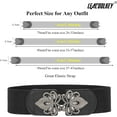 thumbnail image 4 of Zhengup 4 Women Wide Elastic Waist Belt for Dress Vintage Stretch Cinch Belt Retro Buckle, 4 of 7