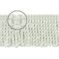 thumbnail image 2 of 3" (7.5cm) Basic Trim Solid Collection Satiny Bullion Fringe Trim # BFS3,, Pure White #A1 (Bright White) 27 Yards (82 ft/25m), 2 of 2