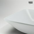 thumbnail image 6 of VIGO Matte Shell Sottlie Glass Rectangular Vessel Bathroom Sink in White with Niko Faucet and Pop-up Drain in Matte Black, 6 of 11