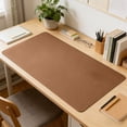 thumbnail image 4 of Waterproof Faux Leather Desk Mats,Non-Slip Oil-Proof Large Desktop Pad Mouse Pad for Office and Home,19.6x39.3 Inch,Brown, 4 of 7