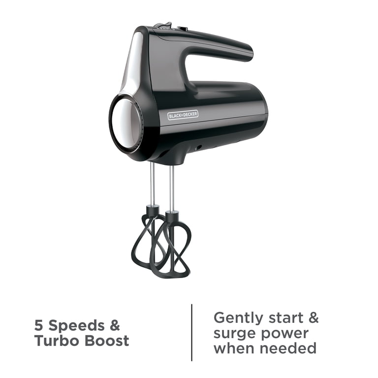 BLACK+DECKER Helix Performance 5-Speed Hand Mixer, Black photo 5