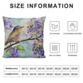 thumbnail image 6 of Acheng Watercolor Bird Flower Leaves Pillow Covers Sparrow Bird on The Tree Branch Outdoor Pillows Decorative Square Accent Throw Pillows Cushion Case for Home Living Room Couch Sofa Car 2pcs White, 6 of 6