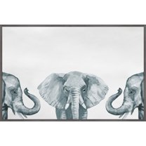 Marmont Hill Elephant Poses III Floater Framed Canvas Wall Art