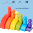 thumbnail image 4 of Juguetes De Bloques De Arcoíris Apilables De Madera Para Niños, Juguetes Educativos Diy Montessori Creativos, Bloques De Equilibrio De Construcción, Juguetes De Matemáticas Para Niños Pequeños sonducket FN002365-00, 4 of 6