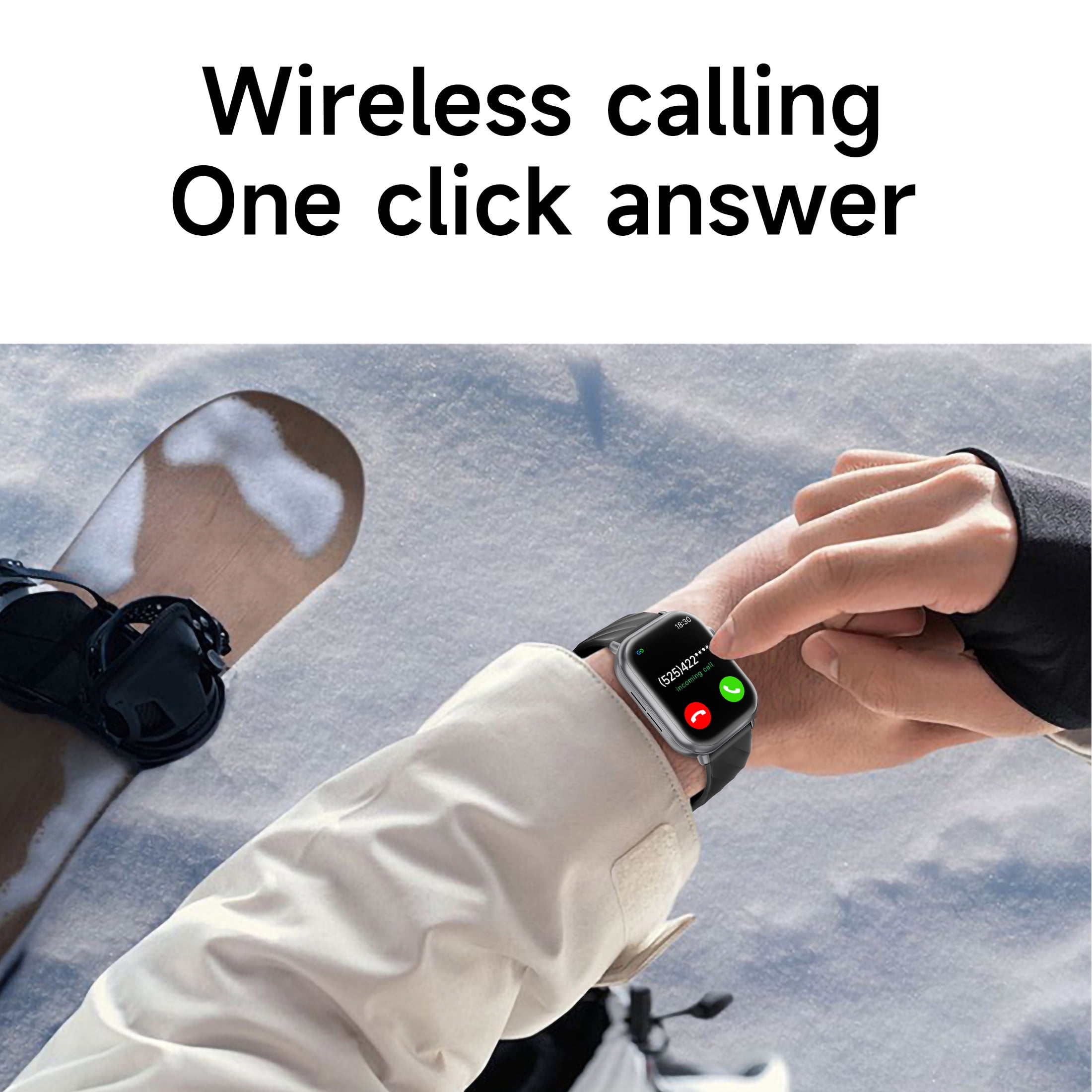 FITORA New 1.83"HD Screen Men Women Smart Watch 2026, with Bluetooth Call Answer Multi-Sports Modes 1000mAh 10 Days Battery Life Compatible with Android and iPhone-White
