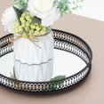 thumbnail image 4 of Round Mirror Vanity Tray - Decorative Organizer for Bathroom and Bedroom , Black, 4 of 7