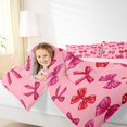 thumbnail image 4 of Manfei Kawaii Bowknot 7-Piece King Bedding,Cute Coquette Bow King Bed in a Bag,Pink Reversible, 4 of 7