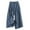 Blue, variant on vigerkar Women's Cotton Linen Culottes Pants Elastic Waist Wide Leg Palazzo Trousers Capri Pant White, XL