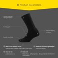 thumbnail image 4 of Calcetines deportivos para entrenamiento de tripulación SOX TOWN, unisex, negros, talla L, 4 of 6