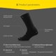 thumbnail image 4 of Calcetines deportivos para entrenamiento de tripulación SOX TOWN, unisex, negros, talla L, 4 of 6
