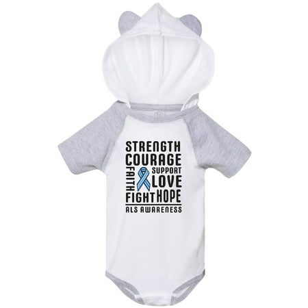 

Inktastic ALS Awareness Strength Courage Support Gift Baby Boy or Baby Girl Bodysuit