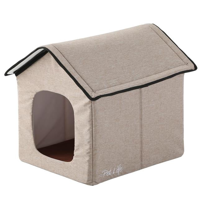 Pet Life Hush Puppy Electronic Heating u0026 Cooling Smart Collapsible Pet House  - Beige - Small | Walmart Canada