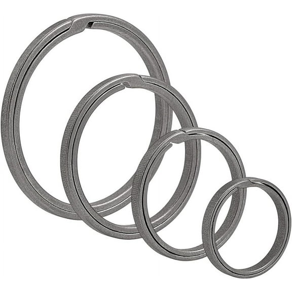 4 Size Titanium Key Rings Heavy Duty Split Rings Quick Release Key Ring Side Pushing Key Ring forCar Keys Strong Hoops