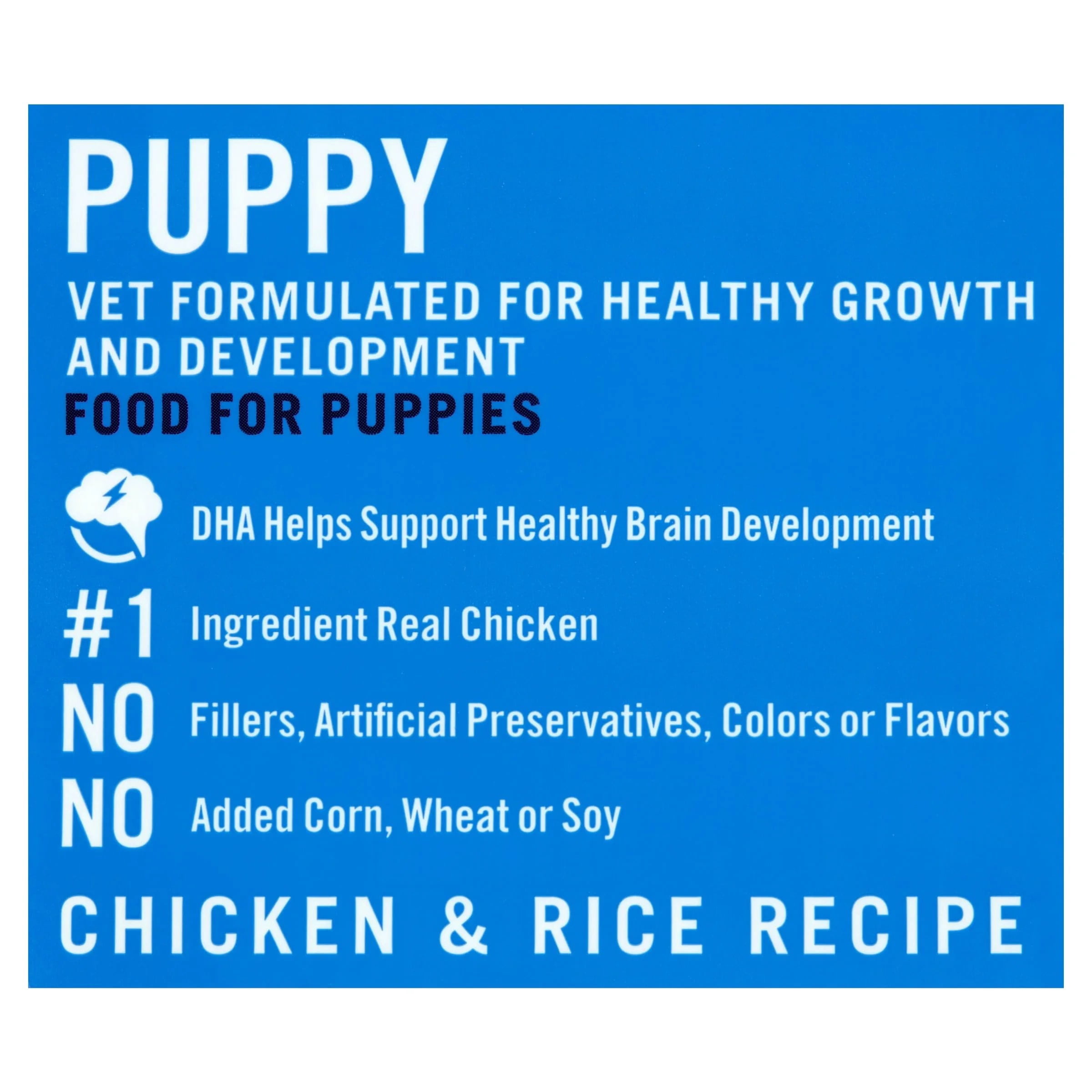 (2 pack) Pure Balance Pro+ Puppy Chicken and Rice Recipe Dry Dog Food for Puppies, 8 lb