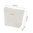 thumbnail image 2 of Unique Bargains 1 Pc Portable Embossment Rose Makeup Bag Polyester Beige Small, 2 of 5
